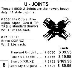 U Joint Bearing  Bravo X & XR Meritor Style 866136A01 