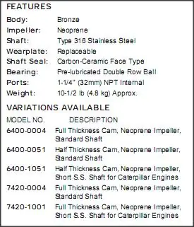 bomba absco 6400 7420 tipos