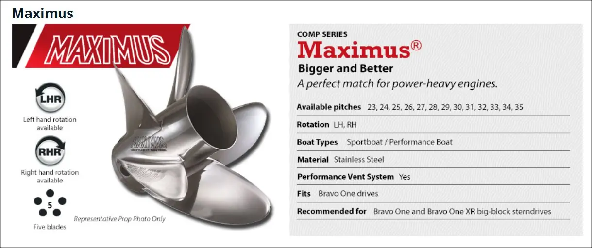 helice maximus inox 5pas