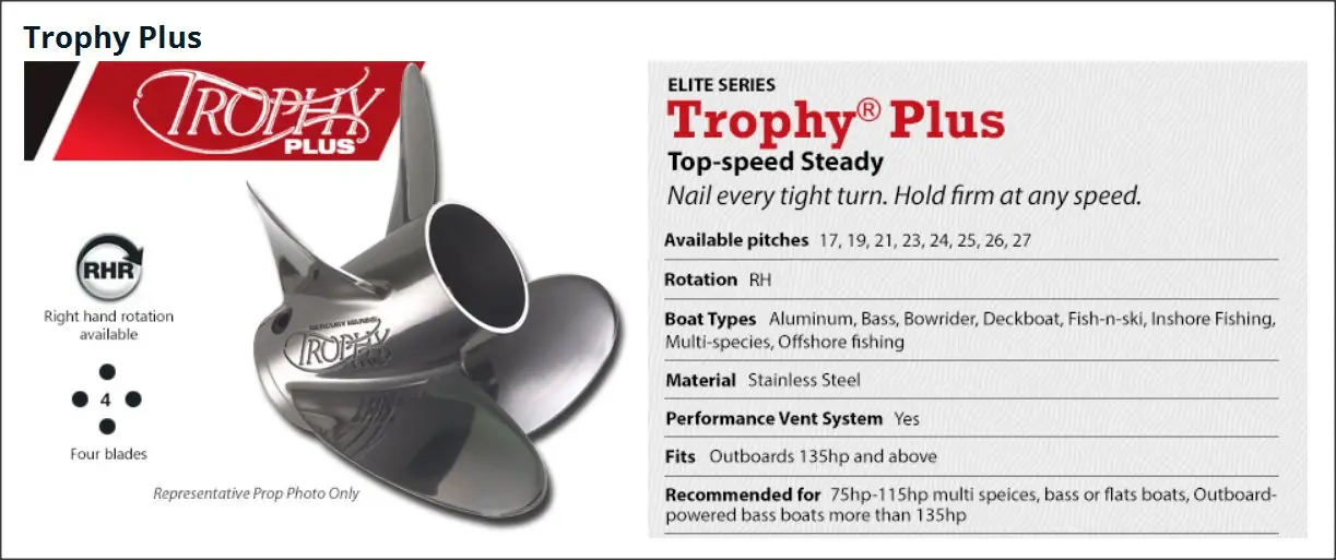 helice trophy inox 4pas