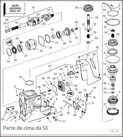 OMC VOLVO COBRA SX SUPERIOR..desenho volvo